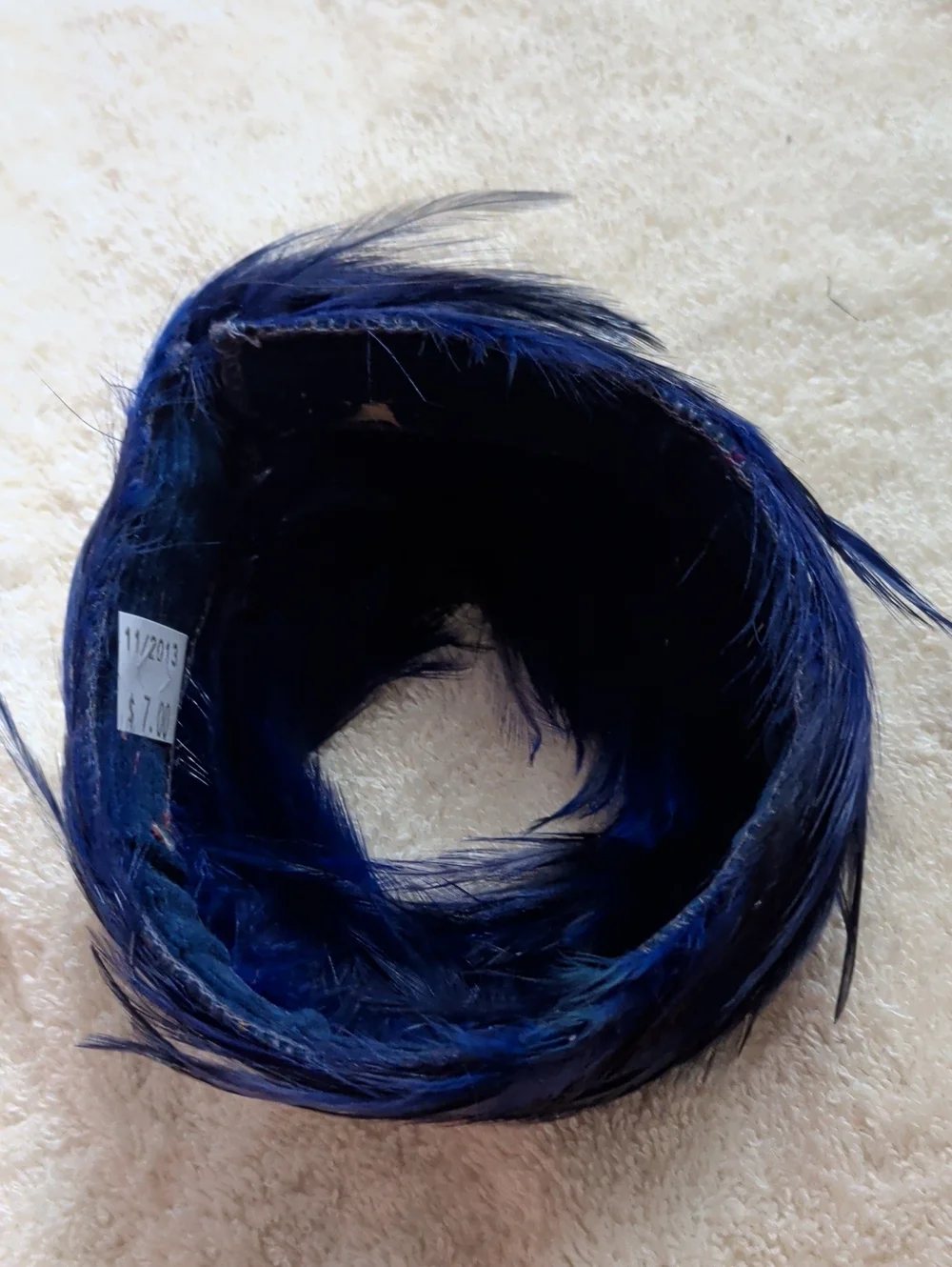 Dark Navy Feather Hair Headband